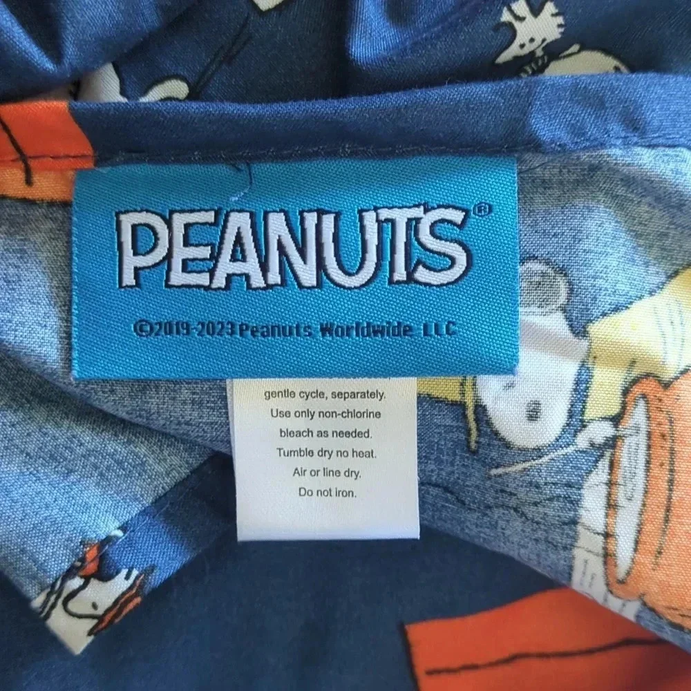 Berkshire Peanuts Branded Flat and Fitted Sheet Navy Halloween‎ Pumpkin Witch
